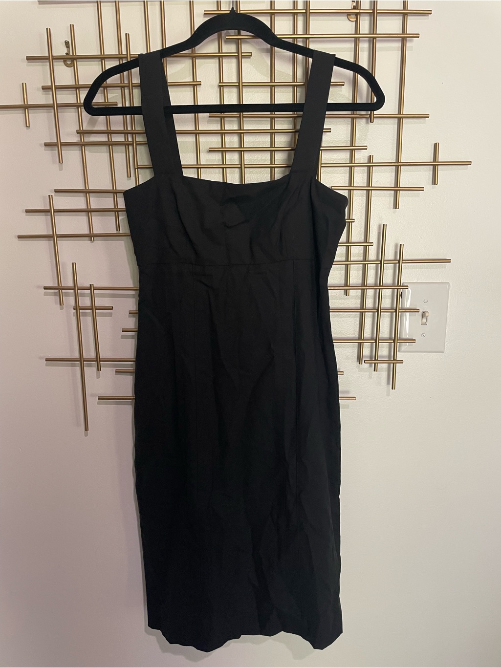 Theory Classic Black Square-Neck Dress